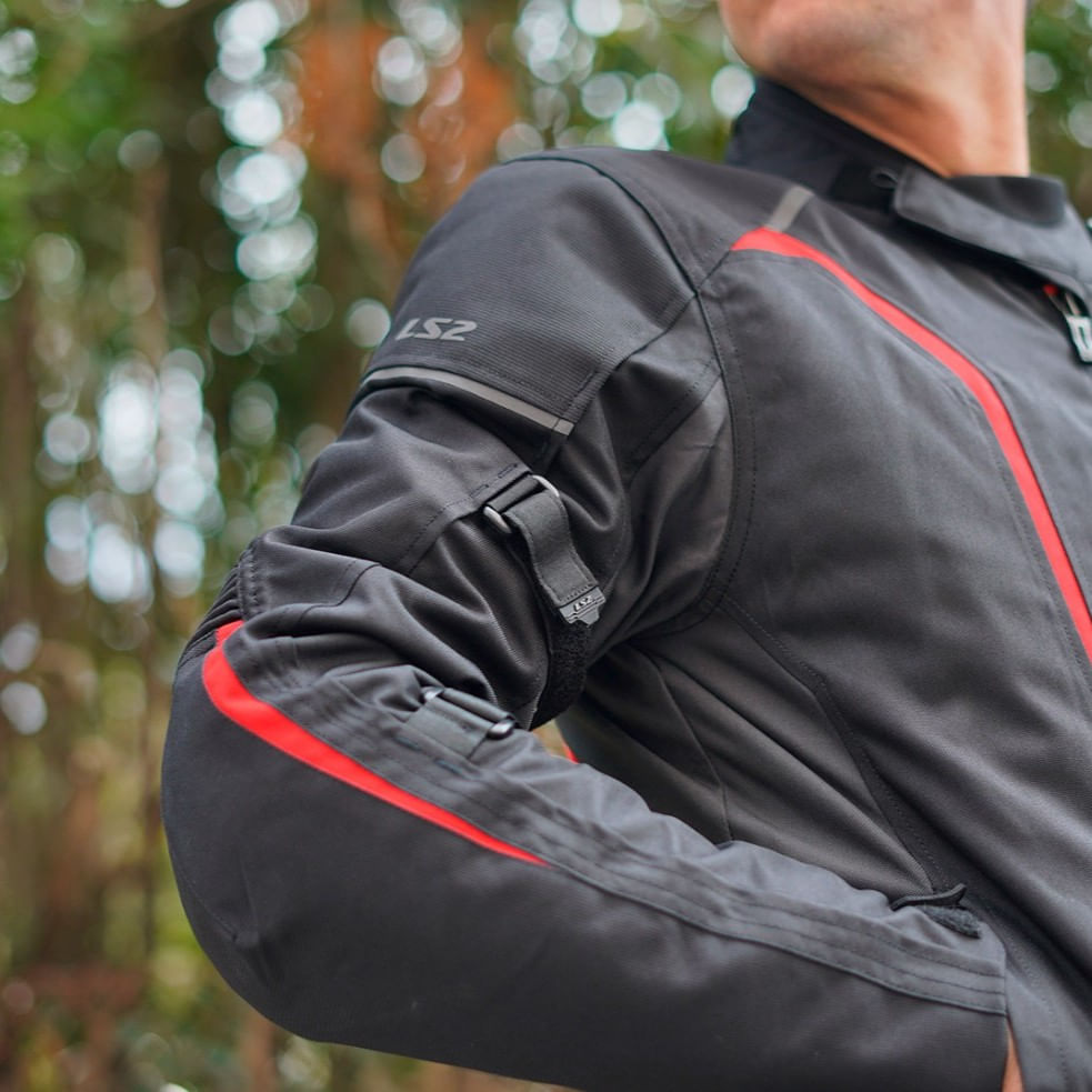 Campera LS2 Sepang Hombre Negro / Rojo